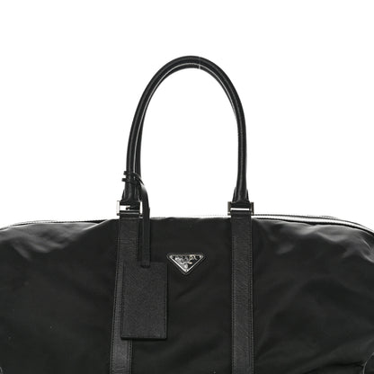 Prada Tessuto Nylon Saffiano Viaggio Duffle Black 5 of 10
