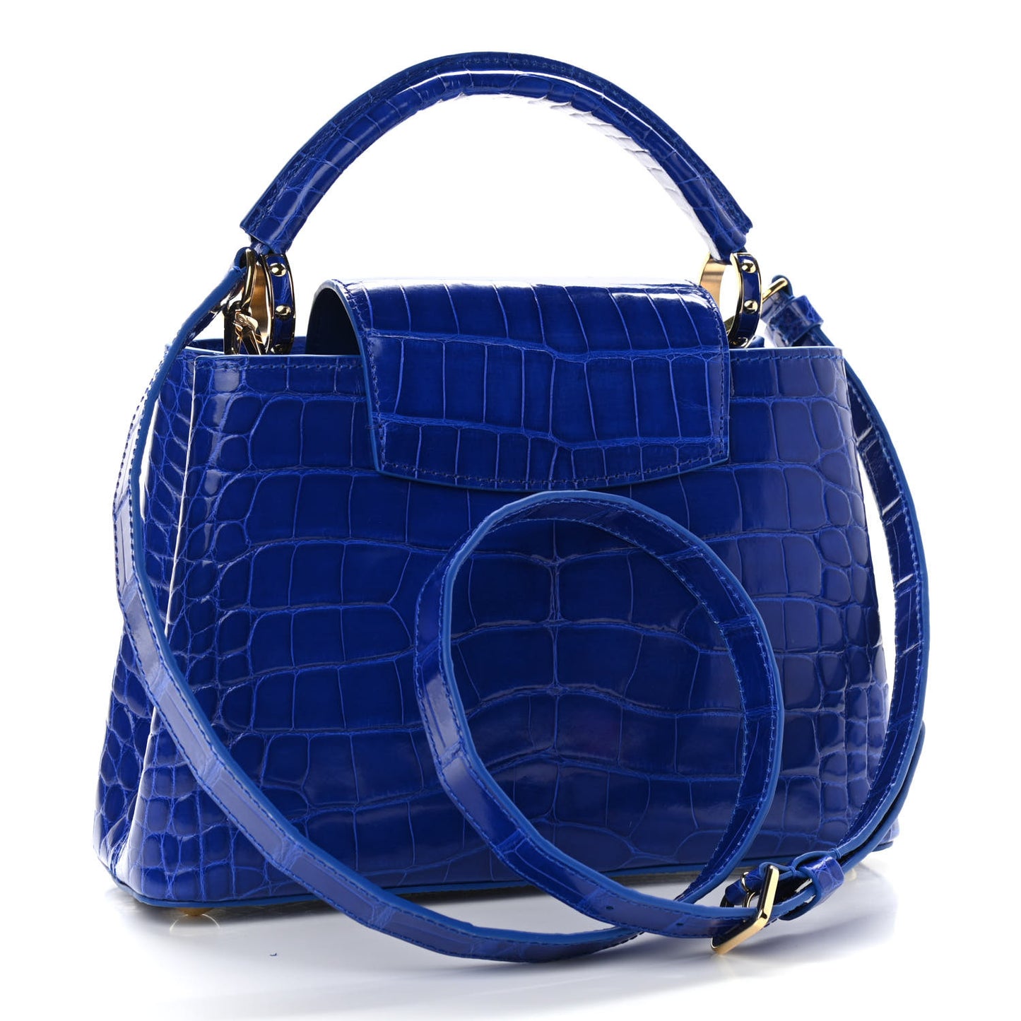 Alligator Capucines BB Bleu Santorin