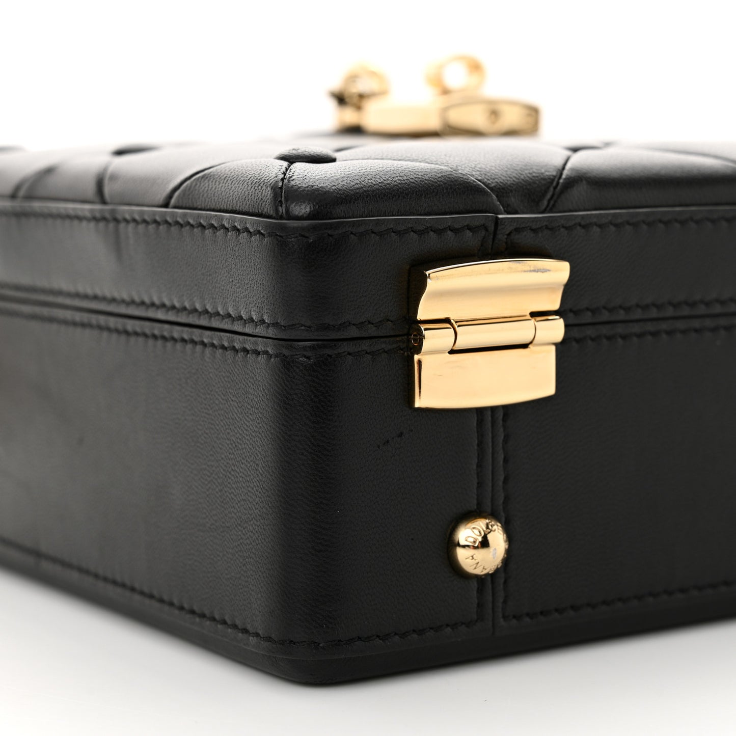 Lambskin Quilted Box Bag Black