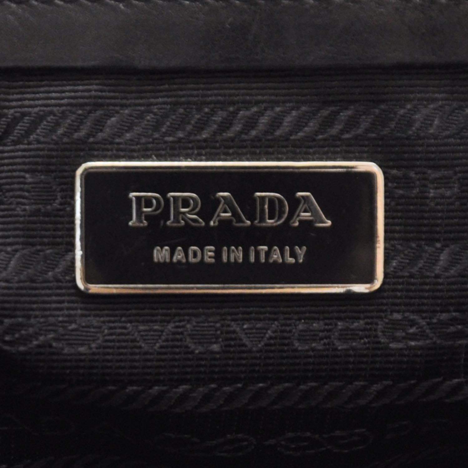 Prada Royal Calf Easy Foldover Pushlock Satchel Black 7 of 8