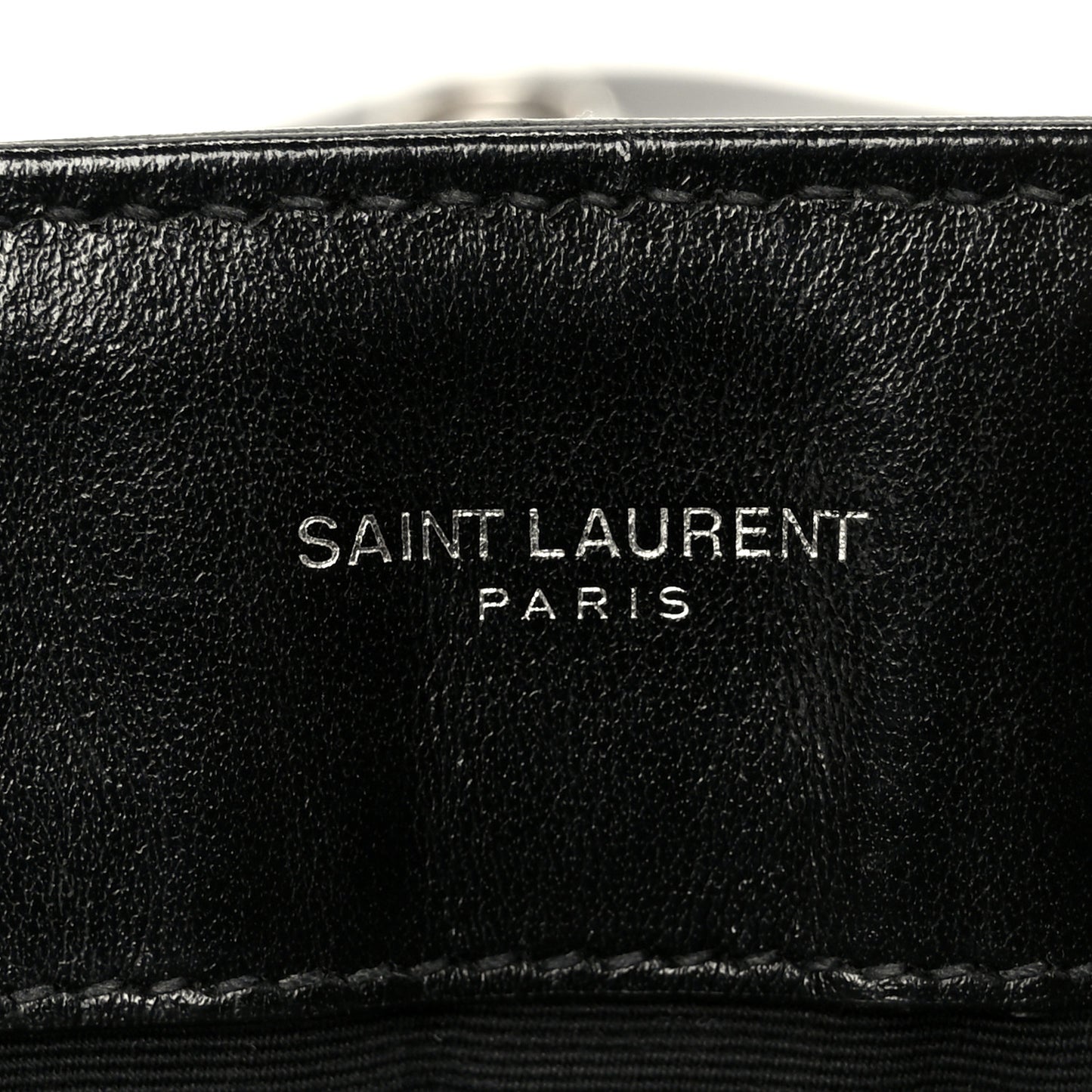 Calfskin Y Quilted Monogram Medium Loulou Chain Satchel Black