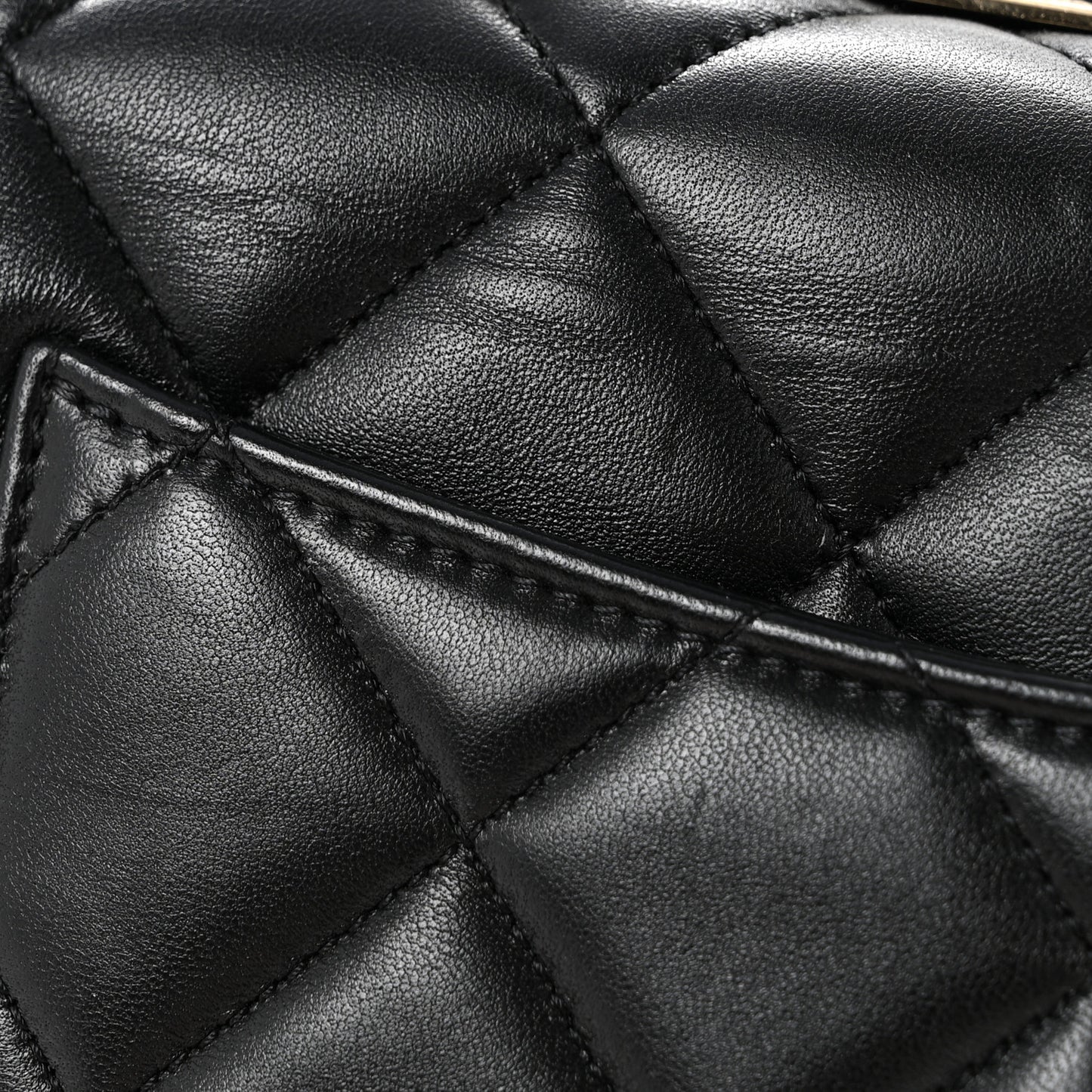 Lambskin Quilted Small Trendy CC Dual Handle Flap Bag Black