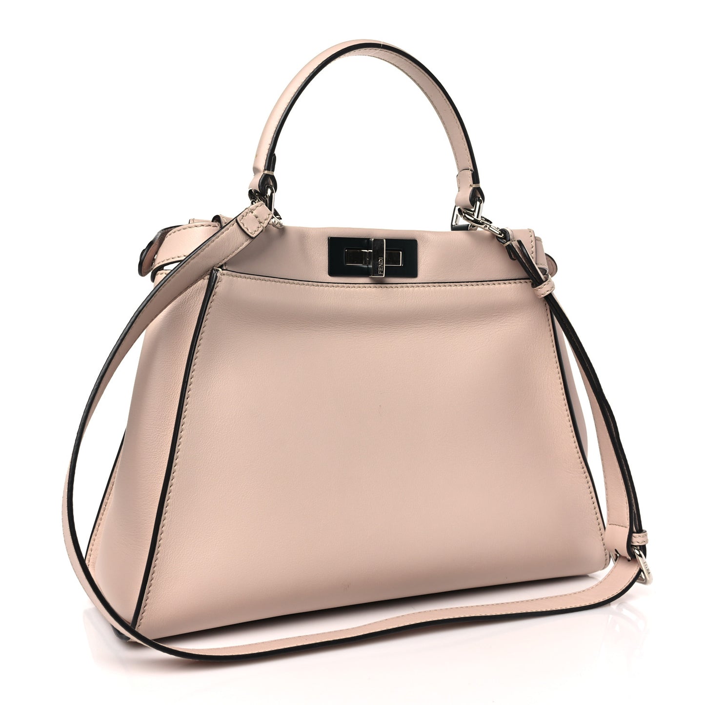 Vitello Seta Shiny Nappa Medium Peekaboo Iconic Satchel Soap Opale