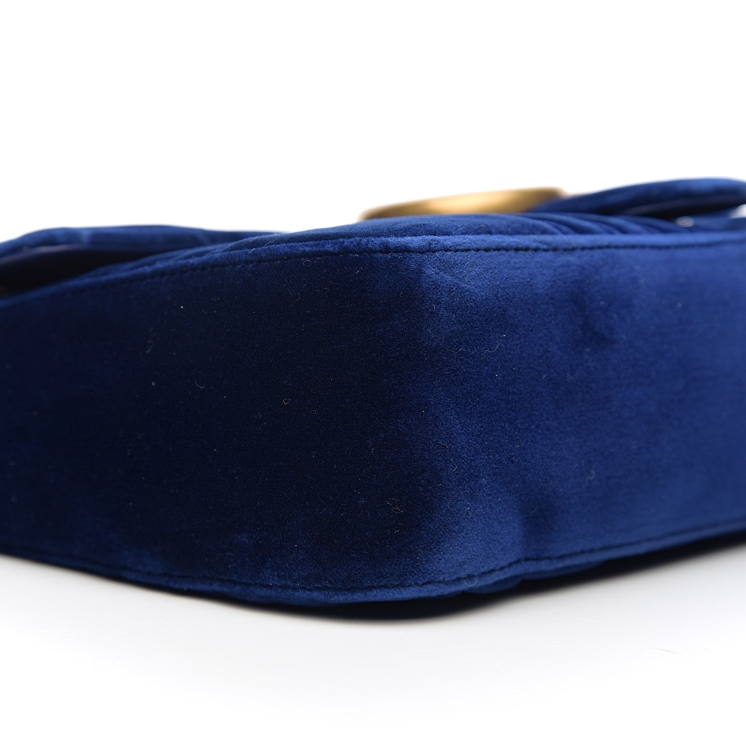 Gucci Velvet Matelasse Medium GG Marmont Shoulder Bag Cobalt Blue 7 of 9