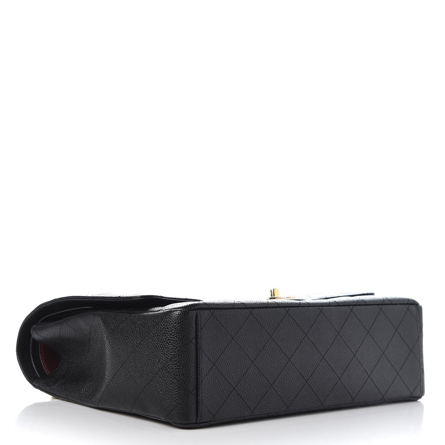 Caviar Quilted Maxi Double Flap Black