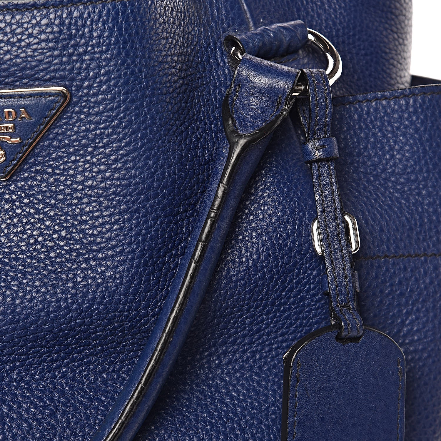 Prada Vitello Daino Side Pocket Tote Inchiostro 12 of 25