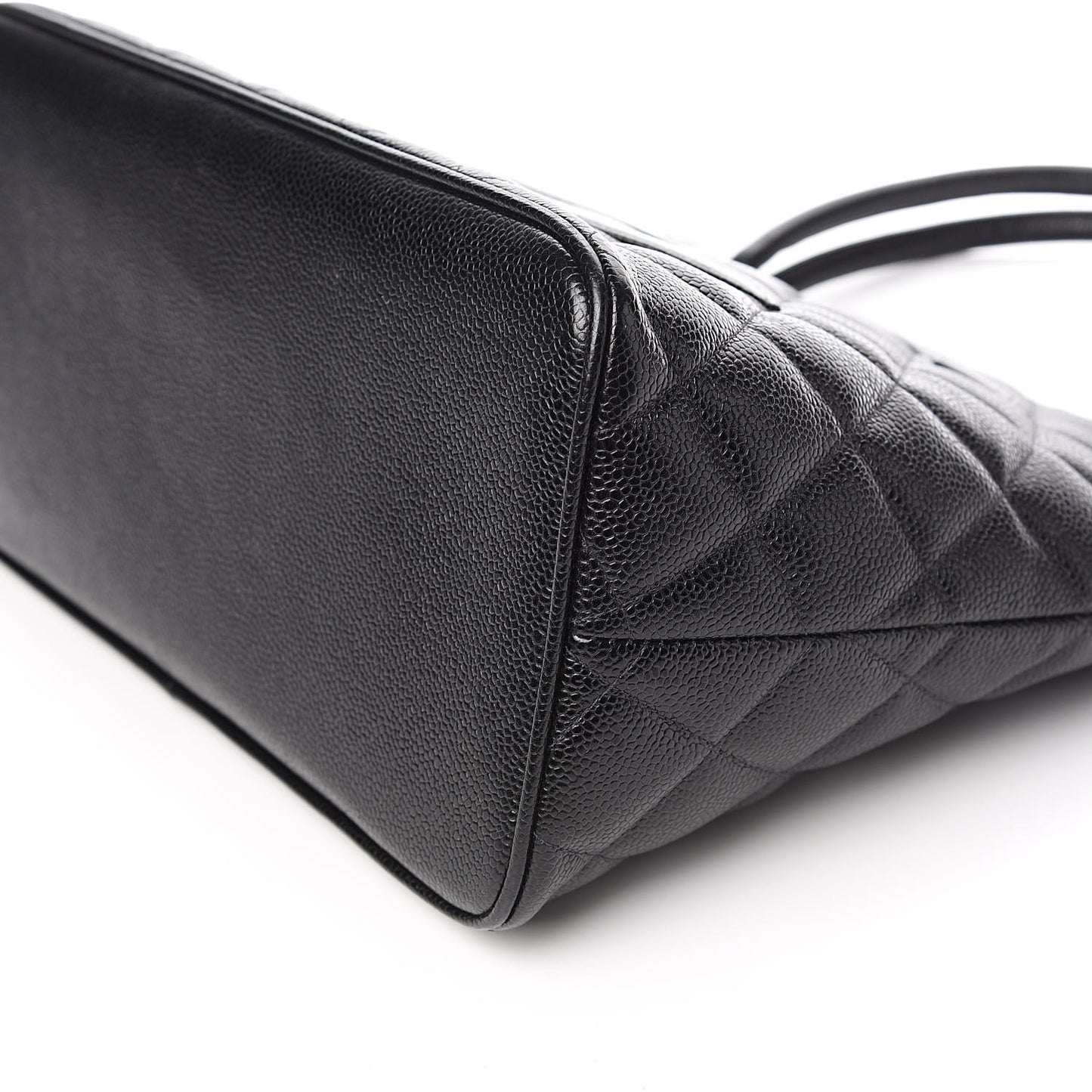 Caviar Quilted Medallion Tote Black