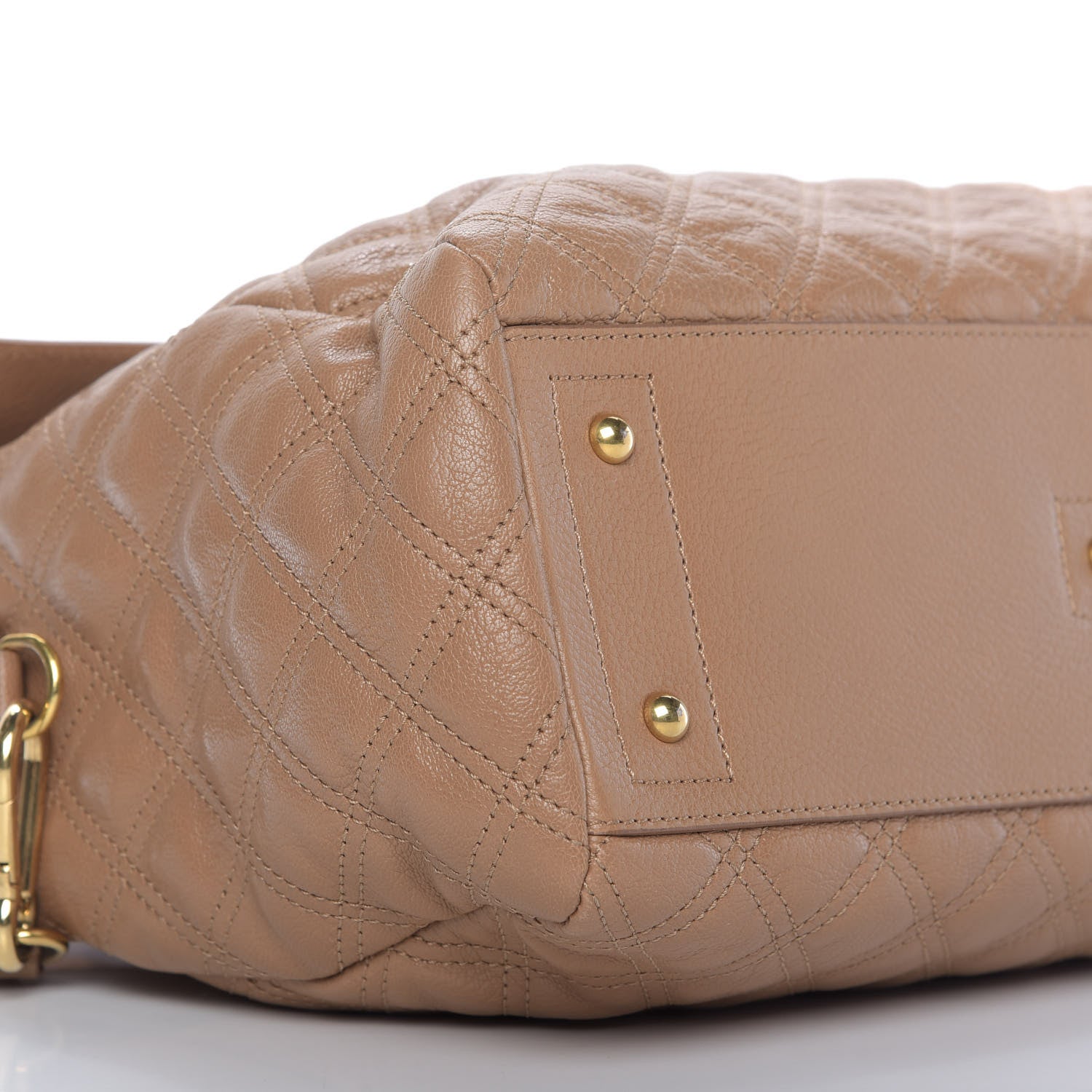 Marc Jacobs Calfskin Quilted Flap Shoulder Bag Taupe 7 of 11