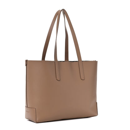 Burberry Calfskin TB Motif Embossed Medium Tote Camel 3 of 17