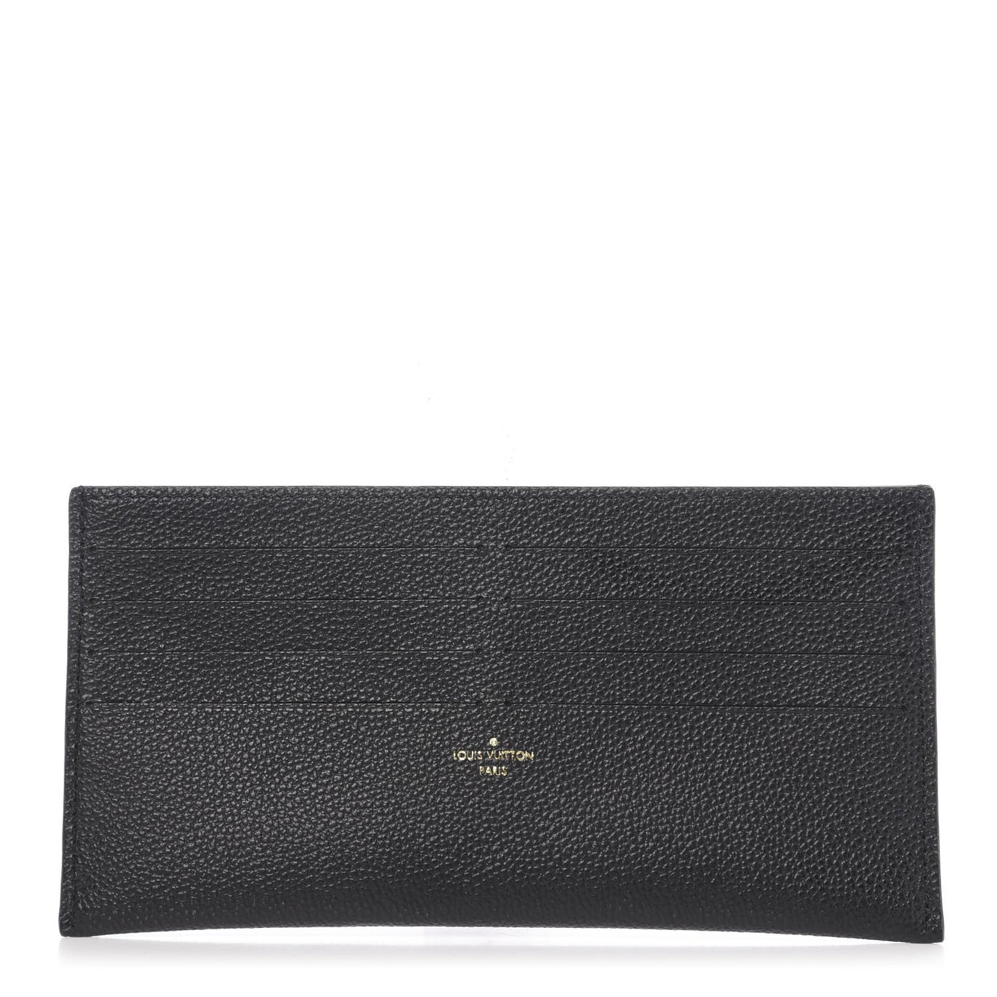 Calfskin Felicie Chain Wallet Card Holder Insert Black