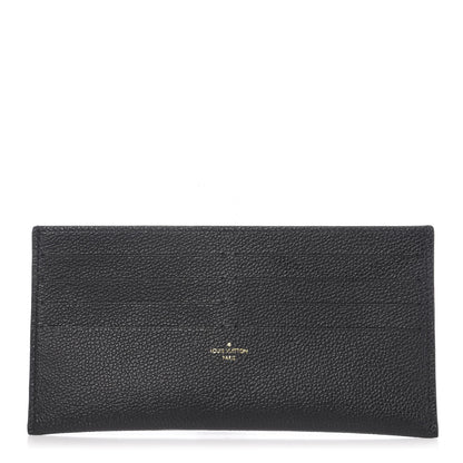 Louis Vuitton Calfskin Felicie Chain Wallet Card Holder Insert Black 1 of 5