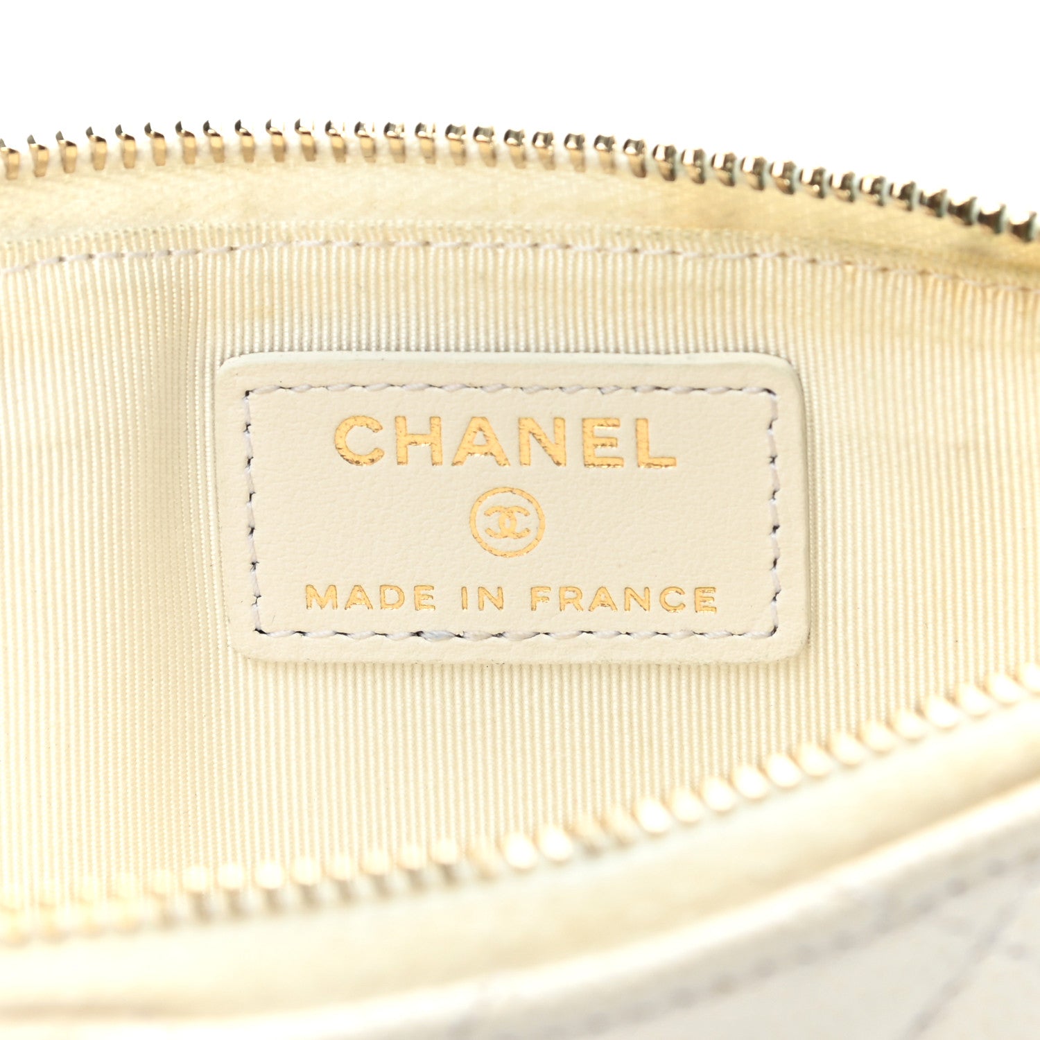 Chanel Caviar Quilted Classic Flat Wallet Pouch White 6 of 17