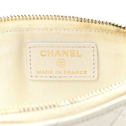 Chanel Caviar Quilted Classic Flat Wallet Pouch White 6 of 17