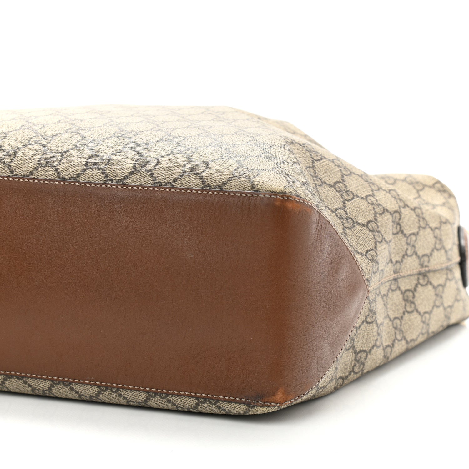 Gucci GG Supreme Monogram Large Linea A Hobo Light Brown 10 of 11