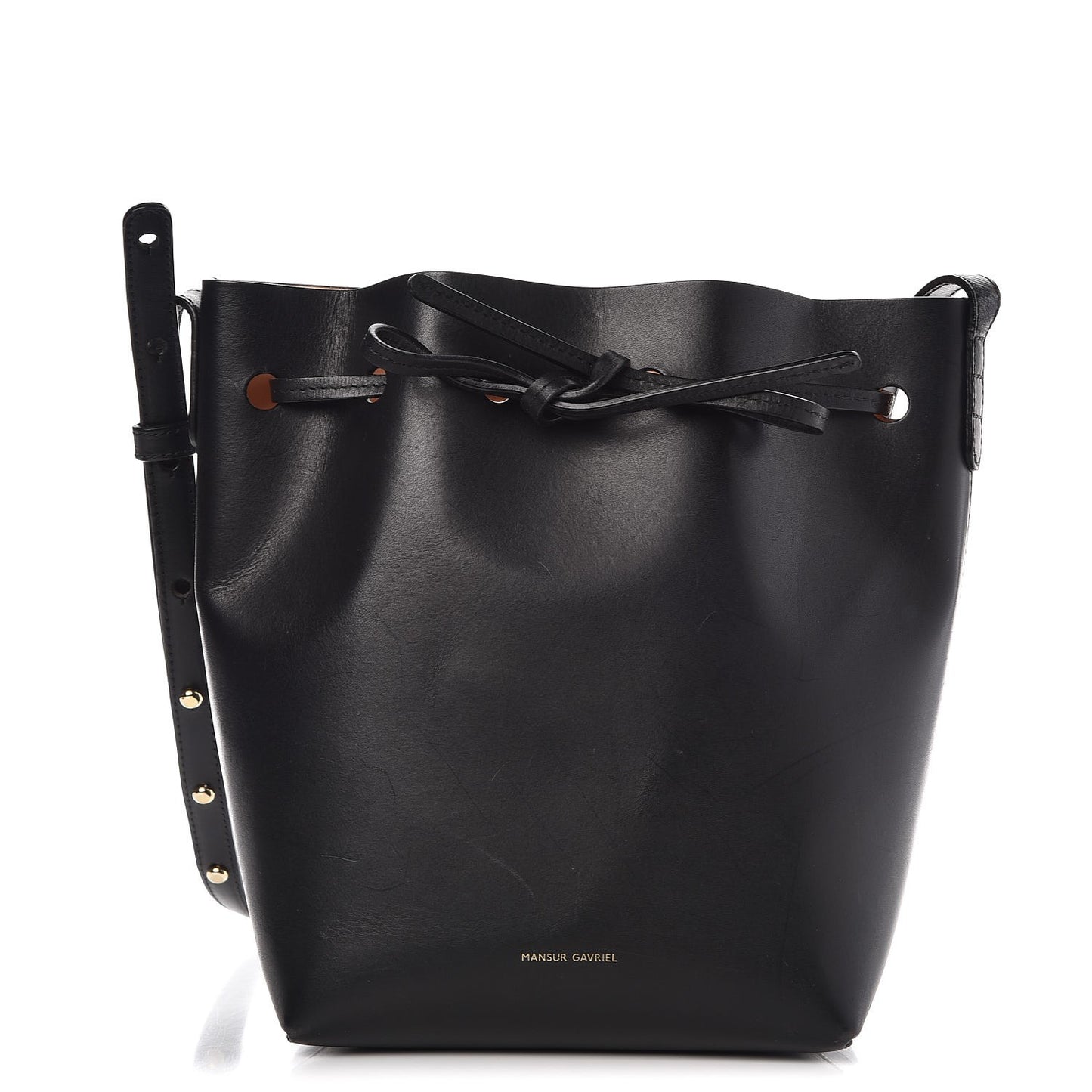 Calfskin Mini Bucket Bag Black Ballerina