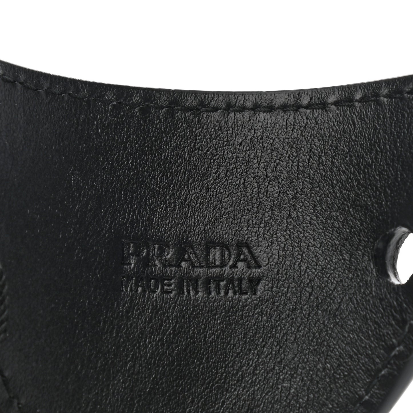 City Calfskin Hair Clip Black