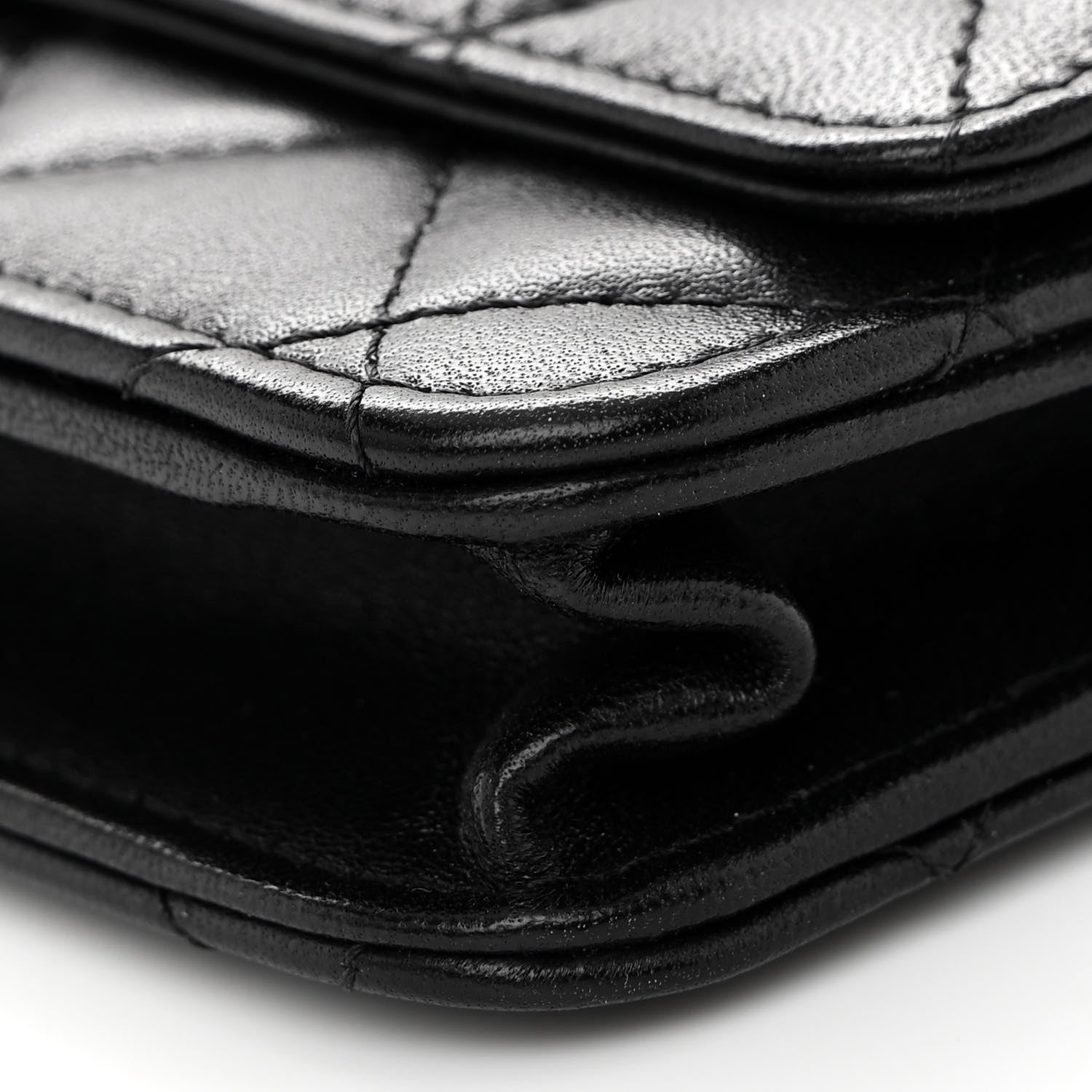 Chanel Lambskin Quilted Trendy CC Wallet On Chain WOC Black 11 of 12