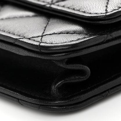 Chanel Lambskin Quilted Trendy CC Wallet On Chain WOC Black 11 of 12