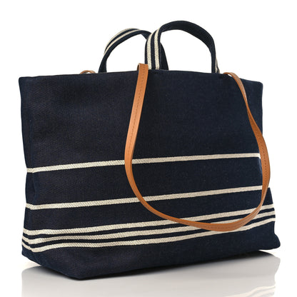 Chanel Denim Large Shopping Tote Blue 3 of 9