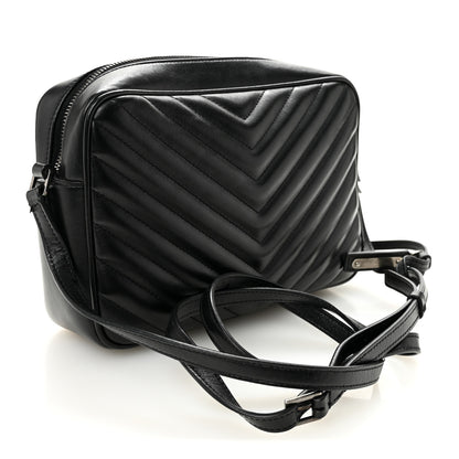 Saint Laurent Calfskin Matelasse Monogram Lou Camera Bag Black 3 of 11