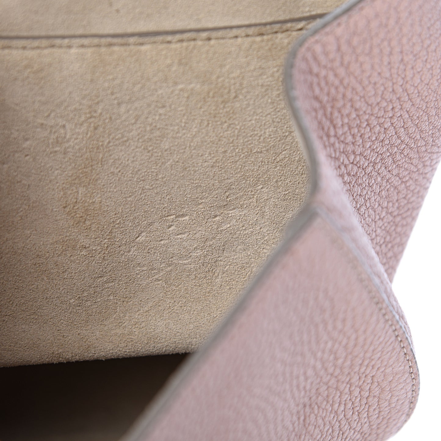 Grained Lambskin Drew Shoulder Bag Cement Pink
