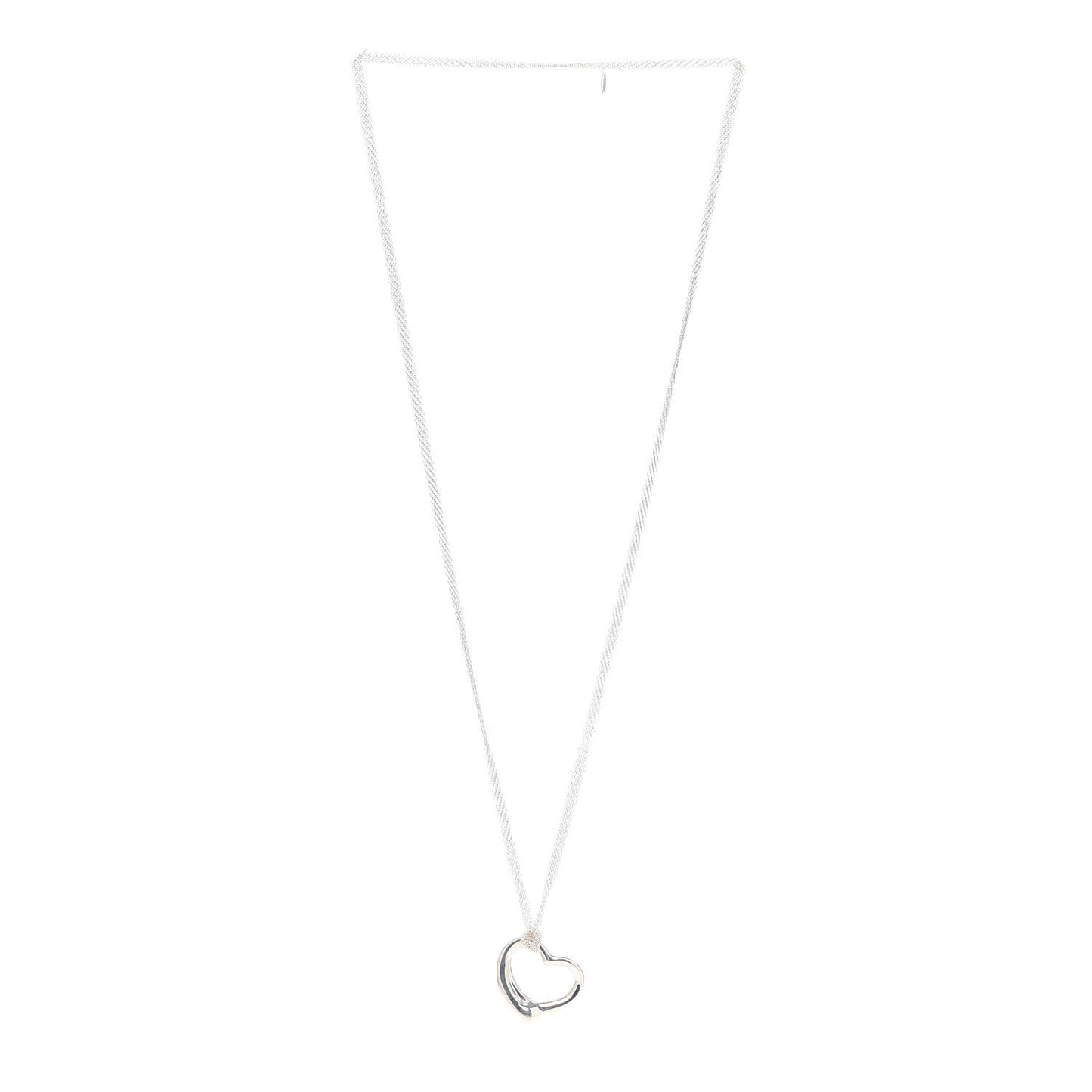 Sterling Silver 36mm Elsa Perretti Open Heart Mesh Necklace