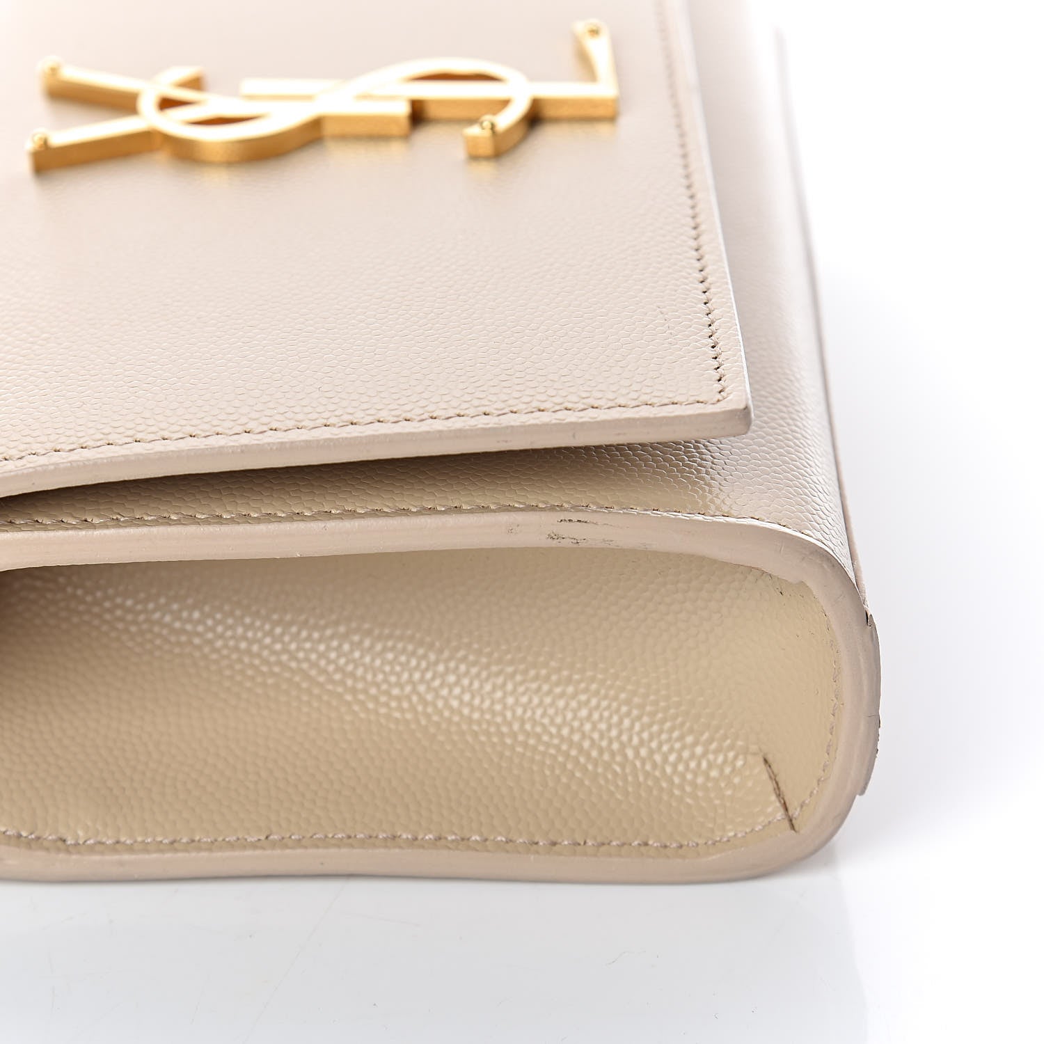 Saint Laurent Grain De Poudre Small Monogram Kate Satchel Nude Powder 13 of 14
