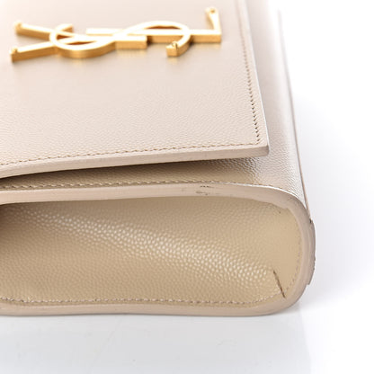 Saint Laurent Grain De Poudre Small Monogram Kate Satchel Nude Powder 13 of 14
