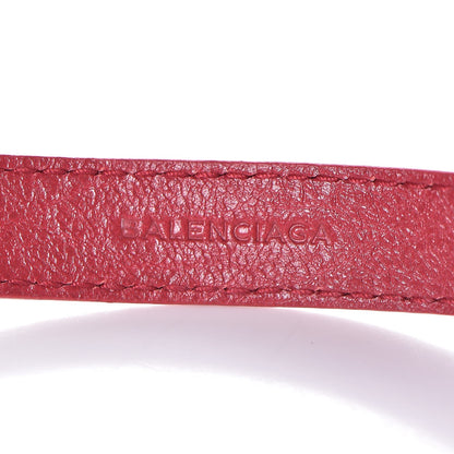 Balenciaga Agneau Classic Gold Hardware Triple Tour M Bracelet Rouge Sapphire 3 of 5