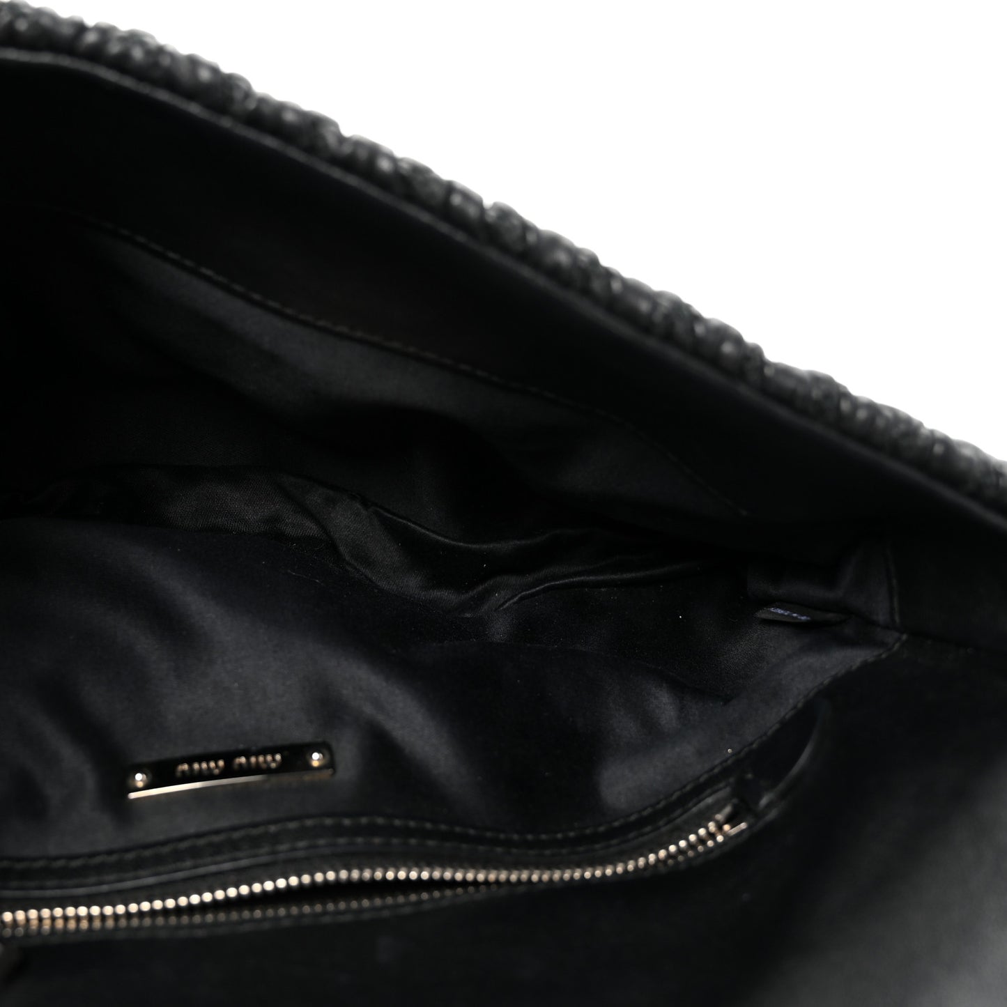 Nappa Matelasse Crystal Flap Clutch Black