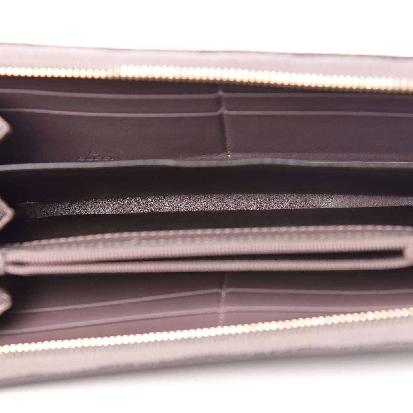 Guccissima Princy Zip Around Wallet Purple