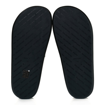 Balenciaga Smooth Nappa Logo Rise Platform Sandals 41 Black White 6 of 8