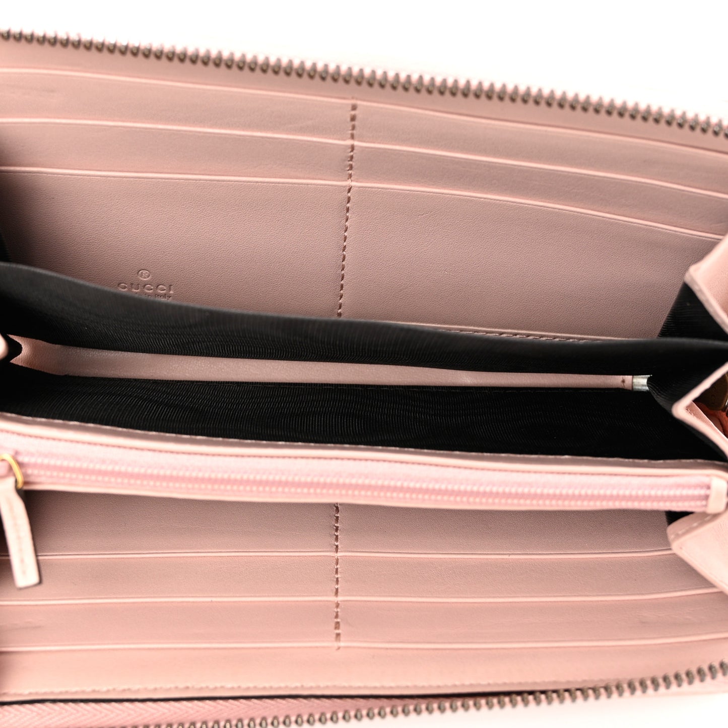Calfskin Matelasse GG Marmont Zip Around Wallet Perfect Pink