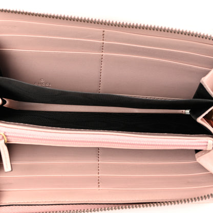Gucci Calfskin Matelasse GG Marmont Zip Around Wallet Perfect Pink 5 of 8