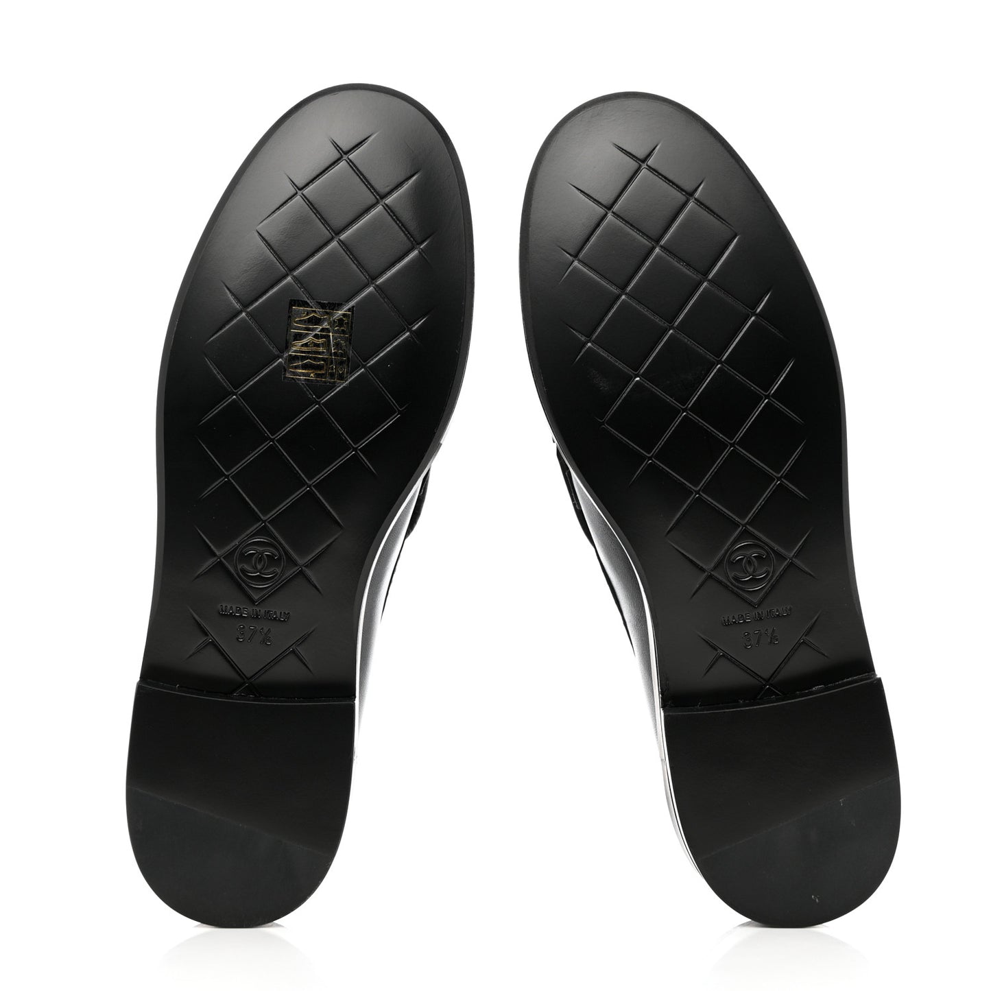 Lambskin Quilted CC Turnlock Loafers 37.5 Black