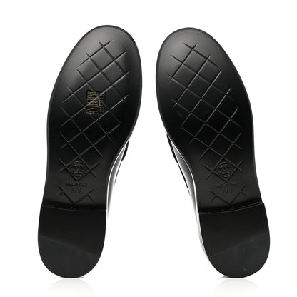 Chanel Lambskin Quilted CC Turnlock Loafers 37.5 Black 5 of 12