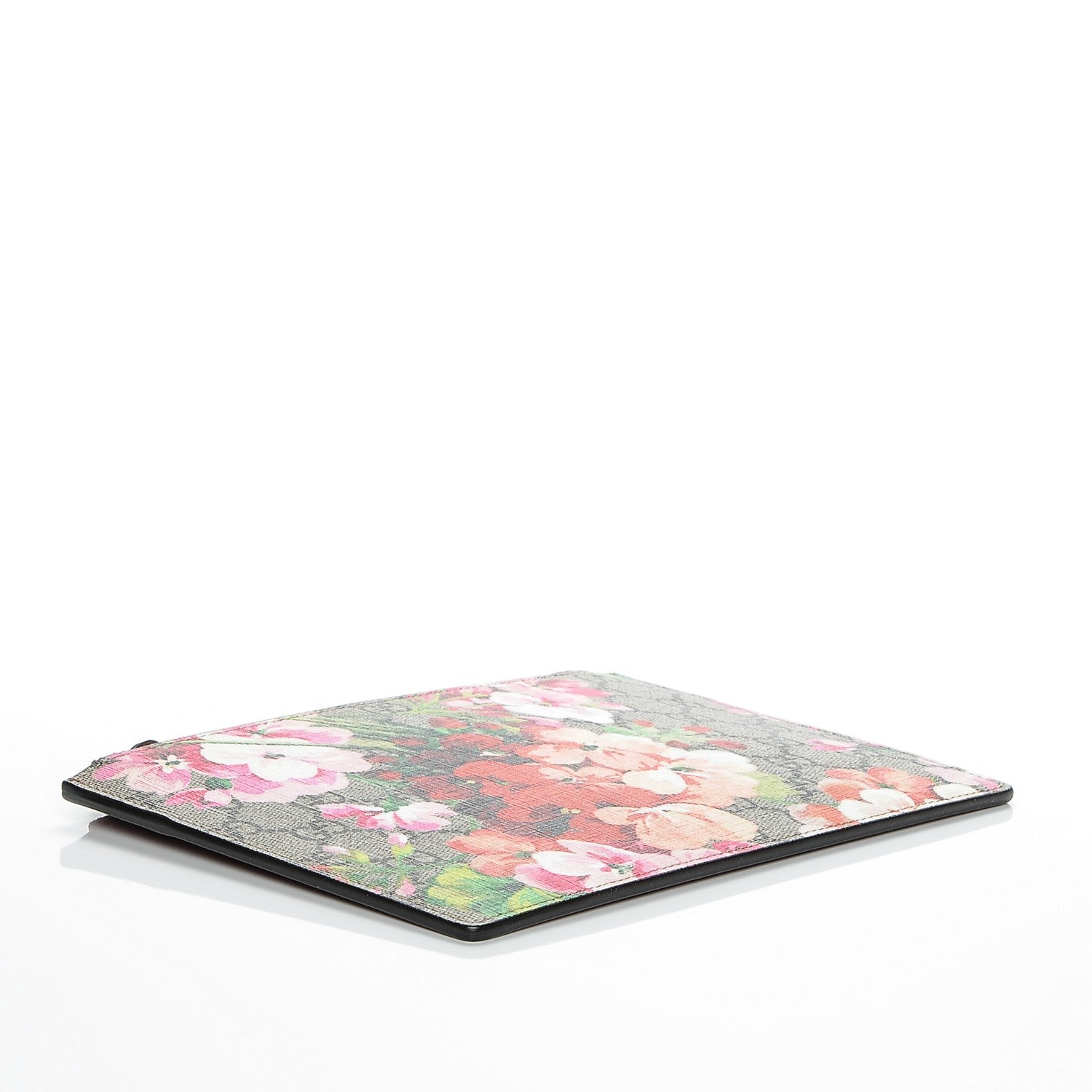 Gucci GG Supreme Monogram Blooms Small Zip Pouch Beige Multicolor Dry Rose 4 of 6