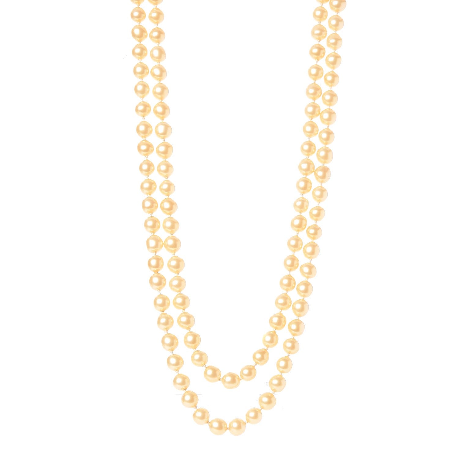 Chanel Pearl Long Necklace Gold 6 of 9
