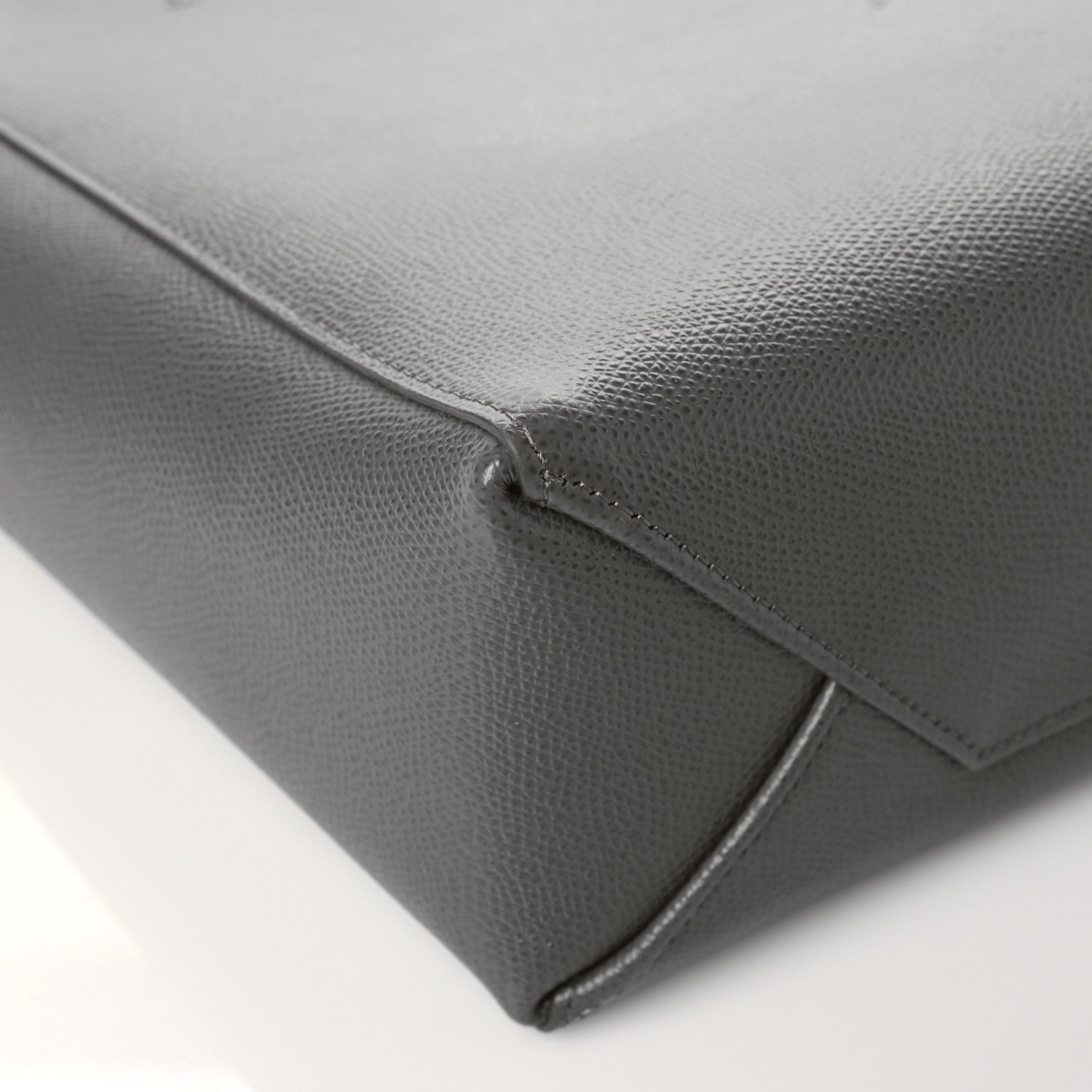 Celine Grained Calfskin Small Vertical Cabas Grey 9 of 10