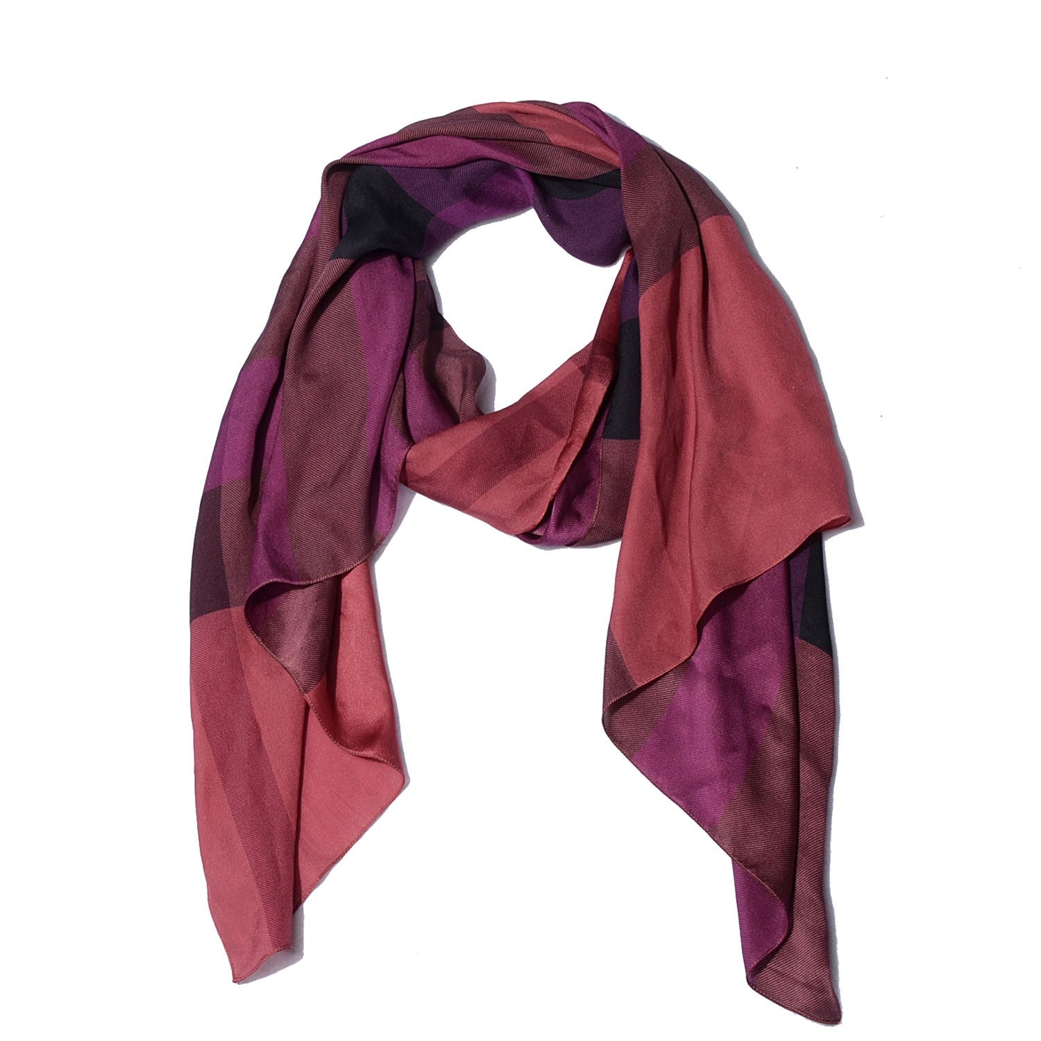 Burberry Silk Giant Check Scarf 1 of 7