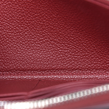 Saint Laurent Grained Calfskin Rive Gauche Zip Around Wallet Palissandre 7 of 9