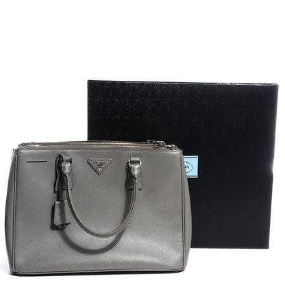 Prada Saffiano Lux Medium Double Zip Tote Marmo 5 of 11
