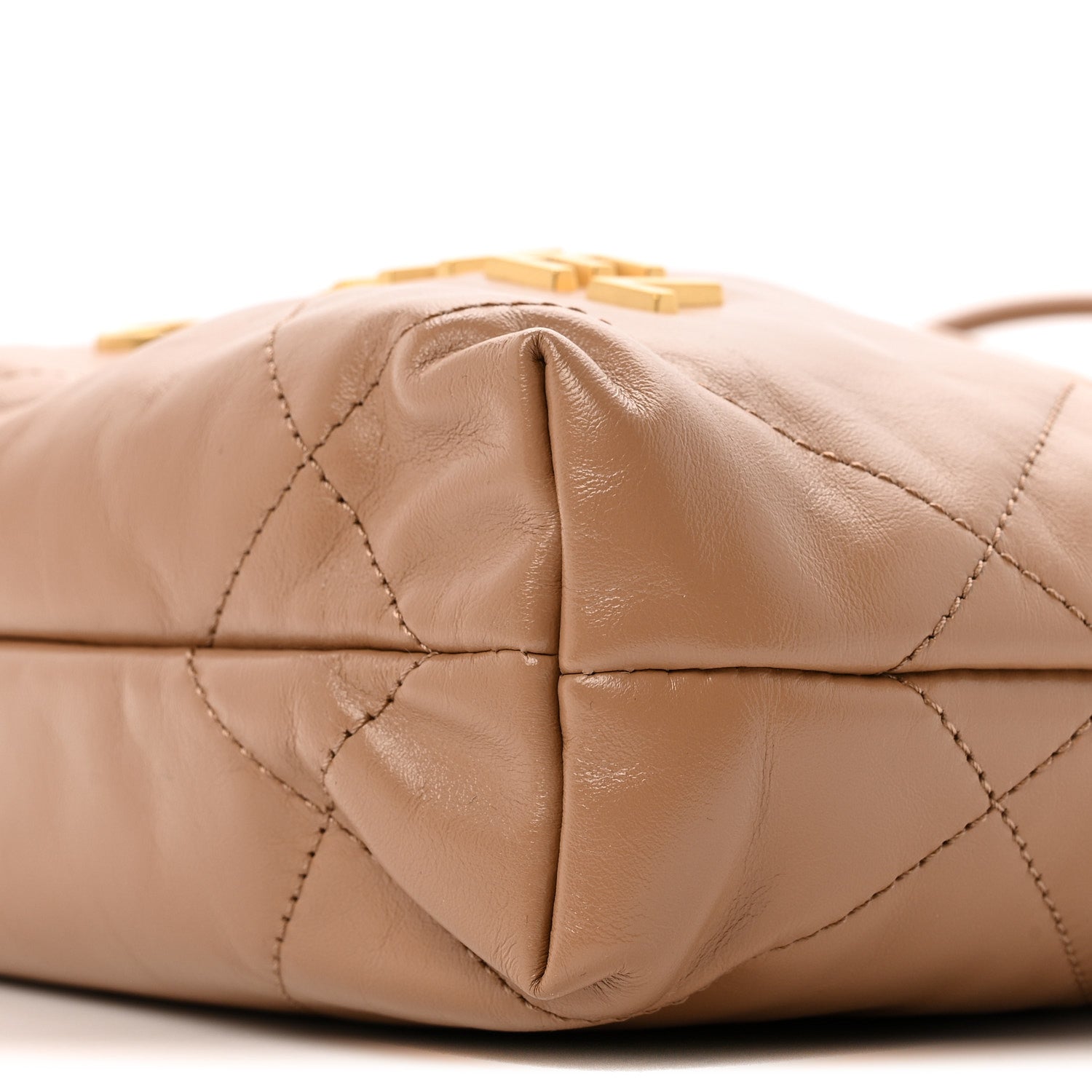 Chanel Shiny Calfskin Quilted Mini Chanel 22 Dark Beige 10 of 15