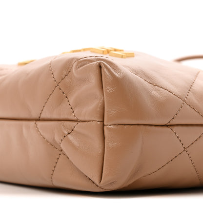 Chanel Shiny Calfskin Quilted Mini Chanel 22 Dark Beige 10 of 15