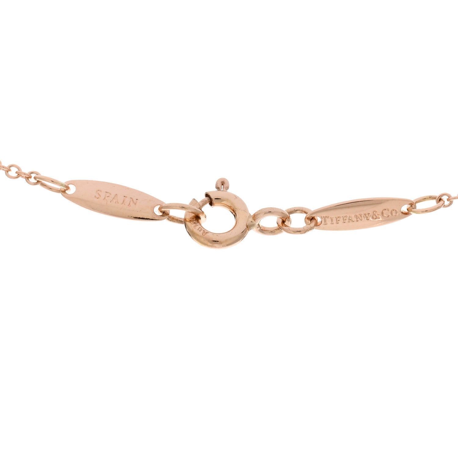 Tiffany 18K Rose Gold Diamond .10ct Elsa Peretti Diamonds by the Yard Pendant Necklace 4 of 4