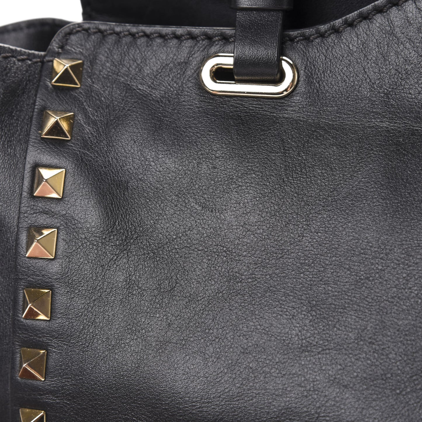 Vitello Small Rockstud Tote Black