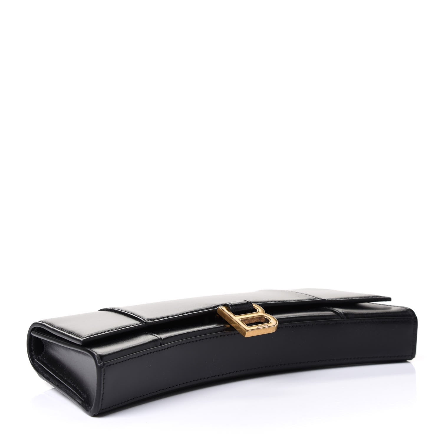Balenciaga Shiny Box Calfskin Hourglass Stretch Sling Shoulder Bag Black 4 of 10