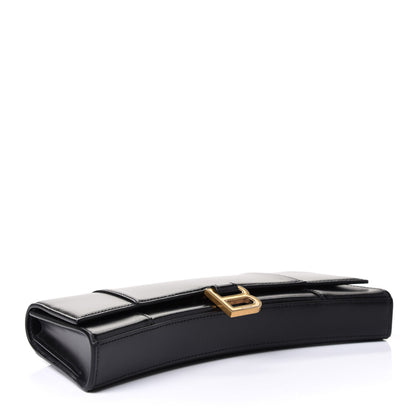 Balenciaga Shiny Box Calfskin Hourglass Stretch Sling Shoulder Bag Black 4 of 10