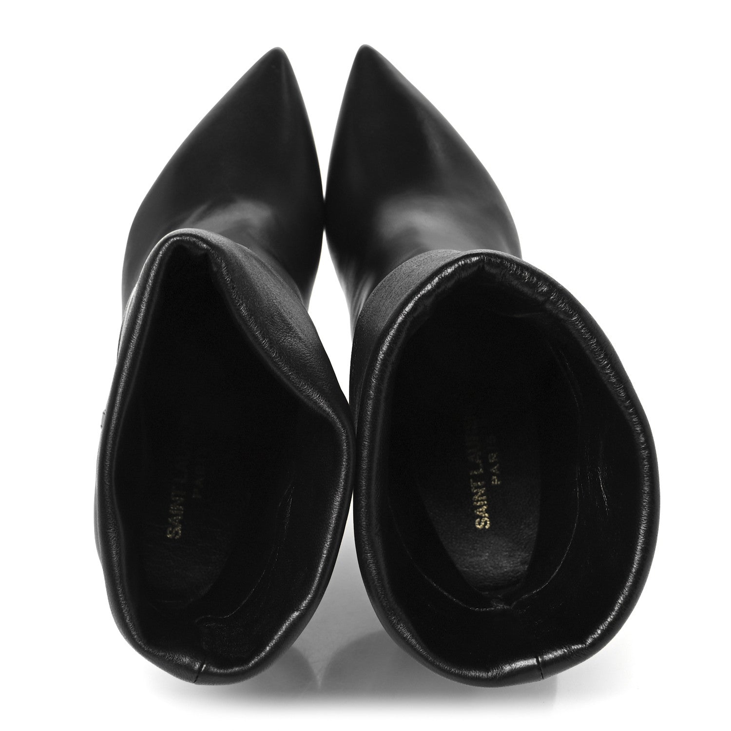 Saint Laurent Calfskin Niki 85 Wedge Booties 37.5 Black 2 of 10