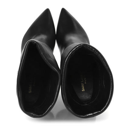 Saint Laurent Calfskin Niki 85 Wedge Booties 37.5 Black 2 of 10